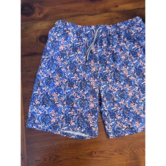 Peter Millar Men's Blue Turtle Tide Graphic Print 8" Swim Trunks Drawstring XL - Picture 11 of 15